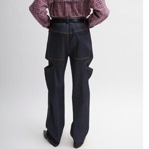 Tibi Women's High Rise Dark Blue Jeans